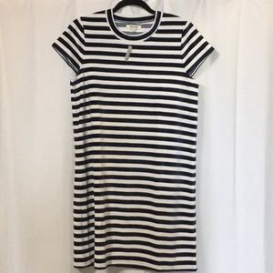 Madewell striped velour tee dress